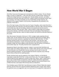 How World War II Began: Causes and Timeline