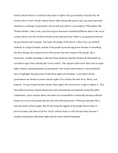 Social Contract Theory: Political Philosophy Explained