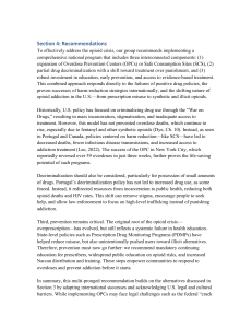 Opioid Crisis Recommendations: Harm Reduction & Policy Solutions