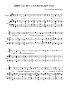 Immortal, Invisible, God Only Wise Sheet Music
