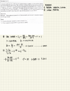 Thermocouple Junction Time Constant Calculation