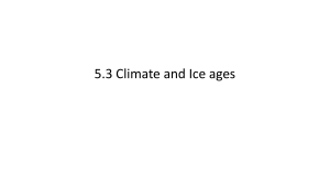 Climate and Ice Ages - Grade 8 Science
