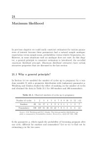 Maximum Likelihood Estimation in Statistics