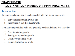 Analysis and Design of Retaining Wall