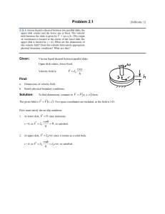 Problem 2.1: Viscous Liquid Between Parallel Disks