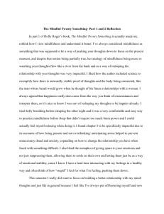 Reflection on The Mindful Twenty Something Parts 1-2