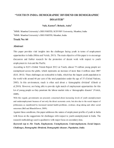 Youth in India: Demographic Dividend or Disaster