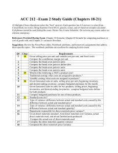 ACC 212 Exam 2 Study Guide Chapters 18-21