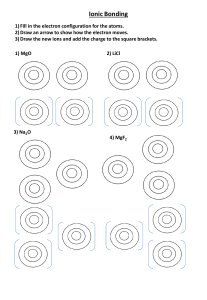 Ionic Bonding Worksheet