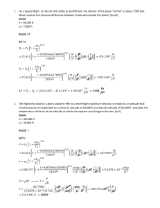Atmospheric Science Problems: Pressure, Altitude, Density Calculations