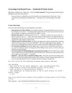 Gynecology End-Round Exam Study System with NotebookLM