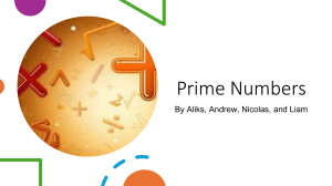 Prime Numbers: Letter Value Exercise
