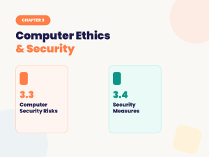 Computer Ethics & Security: Risks & Measures