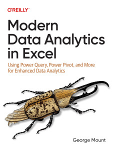 Modern Data Analytics in Excel: Power Query & Pivot