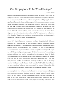 Geography as a Global Weapon: Chokepoints & Geopolitics