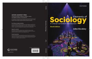 Elements of Sociology: A Critical Canadian Introduction