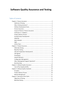 Software Quality Assurance and Testing Guide