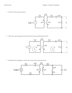 EENG 2610 Chapter 13 Practice Problems: AC Circuit Analysis