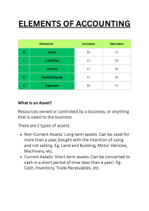 Elements of Accounting: Basics of Assets, Liabilities, & Equation