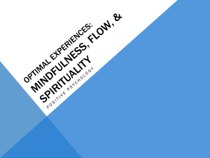 Optimal Experiences: Mindfulness, Flow & Spirituality