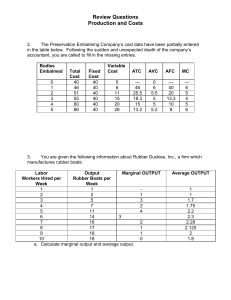 Production and Costs Review Questions