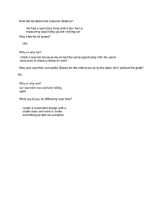 Student Reflection: Projectile Launcher Design