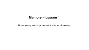 Memory Lesson 1: Processes and Types of Memory
