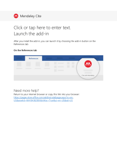 Mendeley Cite Add-in for Word