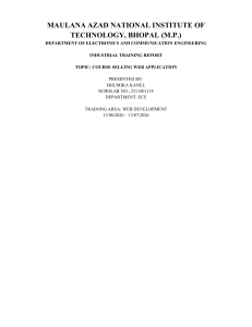 Industrial Training Report: Course Selling Web Application