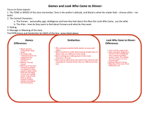 Games vs Look Who Came to Dinner: Literary Analysis
