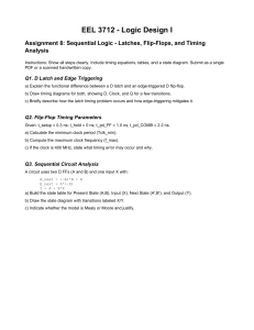EEL 3712 Assignment 8: Sequential Logic Latches Flip-Flops Timing