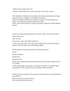 Ebola Outbreak Study Guide: Mortality, Epidemiology, Symptoms