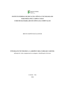 Projeto de Monografia: Vis&atilde;o Computacional na Agropecu&aacute;ria Familiar