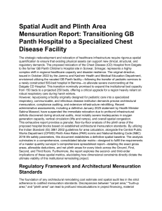 Spatial Audit & Plinth Area Report: GB Panth Hospital Conversion