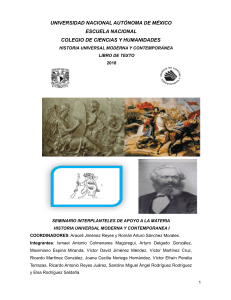 Libro de Texto Historia Universal Moderna y Contempor&aacute;nea (2018) - UNAM