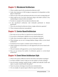 Software Architecture Self-Assessment Questions