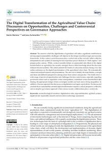 Digital Transformation in Agricultural Value Chain: Discourses on Governance