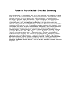 Forensic Psychiatrist Career Summary: Role, Education, Salary