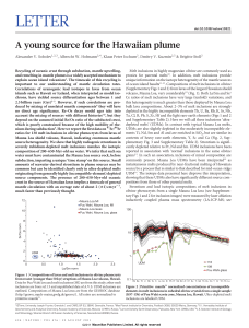A young source for the Hawaiian plume