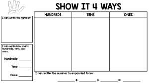 Show It 4 Ways Math Worksheet