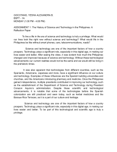 History of Science and Technology in the Philippines: Reflection Paper