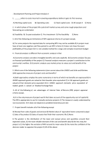 Development Planning & Project Analysis II Exam Questions