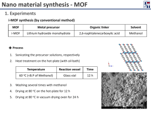 MOF Synthesis for Lithium Batteries