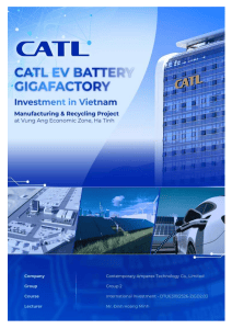 CATL EV Battery Gigafactory Project in Vietnam
