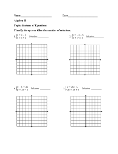 Hoja de Trabajo de Sistemas de Ecuaciones de &Aacute;lgebra II