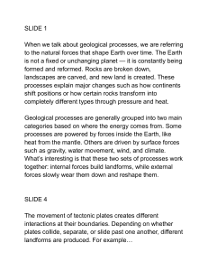 Geological Processes: Internal & External Forces