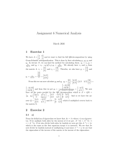 Assignment 6: Numerical Analysis Problems