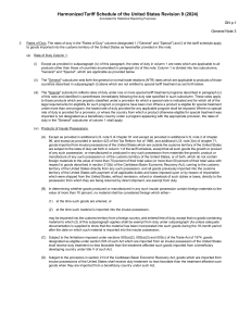 Harmonized Tariff Schedule US 2024