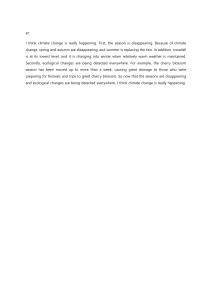 Climate Change Evidence: Disappearing Seasons and Ecological Shifts