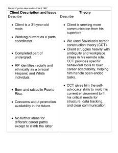 Career Counseling Case Study: RP Using Savickas's CCT